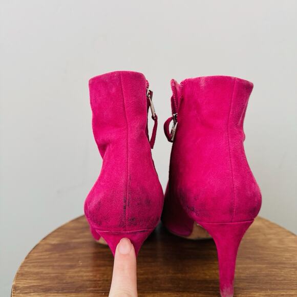 Sam Edelman Pink Karen Suede Booties Women’s Size 6.5 - Picture 8 of 14
